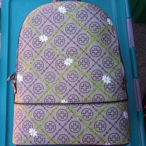 Floral DS Backpack Purse with Daisies